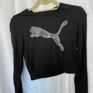 Puma cropped top athletic shirt, size M